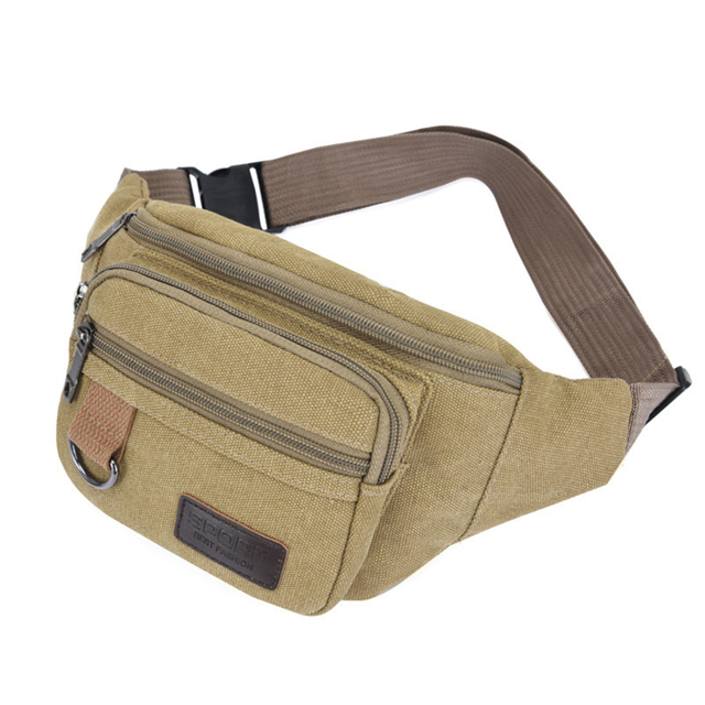 Chest Bag Canvas Waist Bag Women Men's Belt Bag Fashion Bag Travel Purse Bag for Phone Pouch Pocket Hip Bag Waist Pack Male