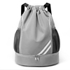 Drawstring Backpack Water Resistant Sports Bag String Backpack Gym Sackpack Mesh Pockets Shoe Compartment Women Men Children