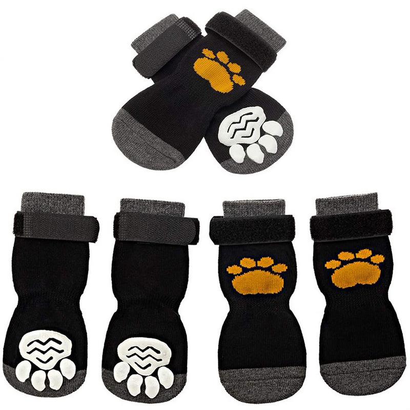 Puppy Dog Grip Socks Paw Protectors Shoes Cotton Knit Pet Socks Anti Slip Dog Socks