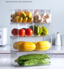 Choice-fun Kitchen Essentials High Quality Transparent Pet Stackable Food Kitchen Crisper Refrigerator Storage Fridge Organizer