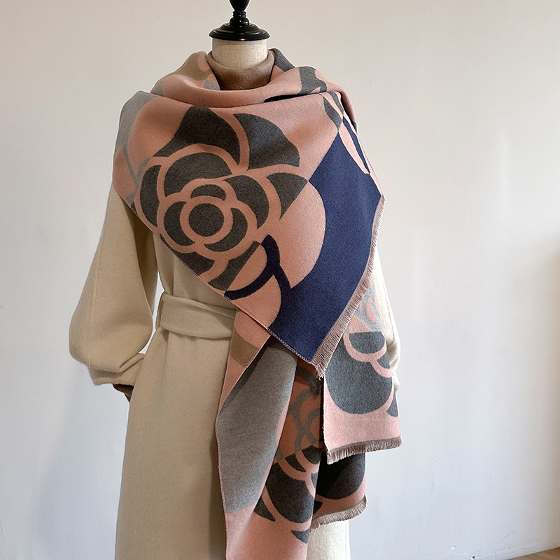 Winter Women's Scarf Luxury Design Double sided Cashmere Feel Scarf Warm Scarf Shawl