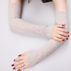 Summer Sunscreen Lace Arm Sleeve for Women Sexy Long Lace Gloves Ladies Fingerless Gloves Elastic Sleeve Mittens Driving Gloves