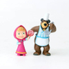 10 Pcs Masha and the Bear Action Figure Anime Model Cartoon Toys For Friends gifts