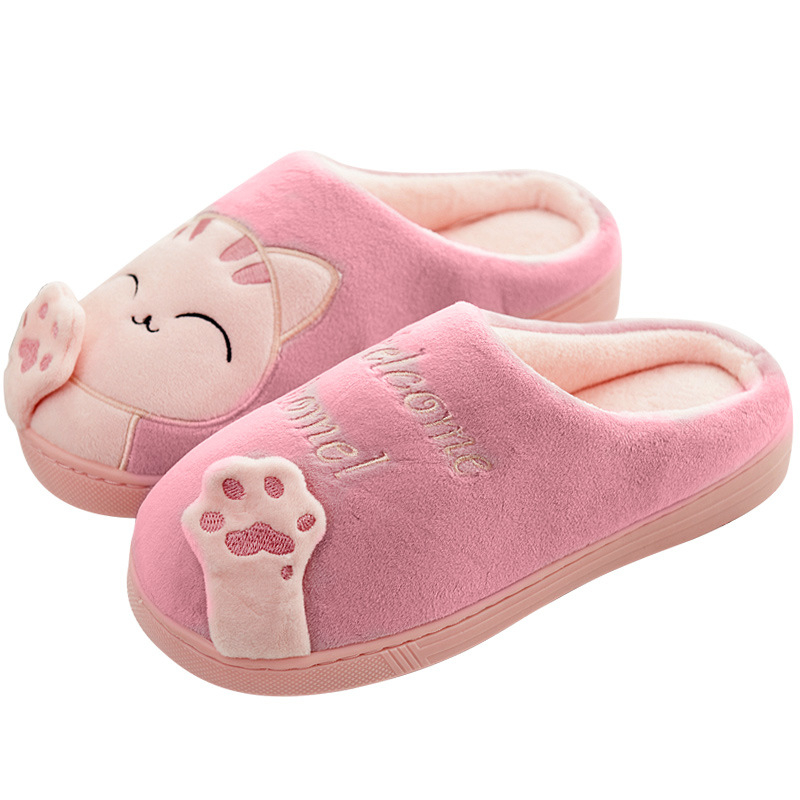 High Quality Cartoon Rabbit Fur Slippers Indoor Home Non-slip Plush Bunny Slipper for Women