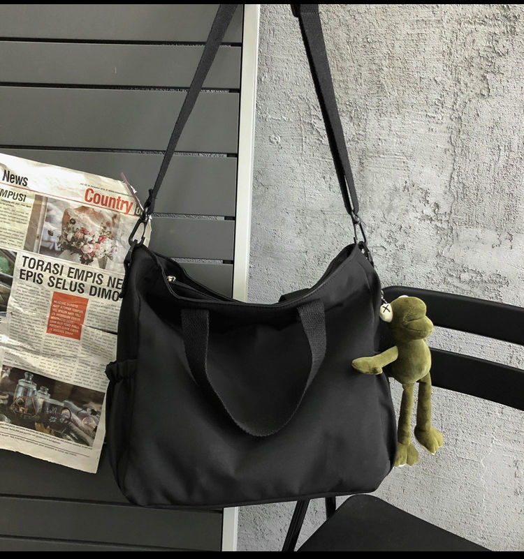 Waterproof Shoulder Bag Women's Multi Nylon Messenger Bag Preppy Canvas Handbag Women