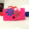 Women Foldable Handbag Large Capacity Portable Casual Floral Environmental Shopping Bag Colorful All-match Buckle Shopping Bag