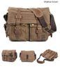Canvas Leather Men Messenger Bags Big Satchel Shoulder Bags Male Laptop Briefcase Travel Handbag