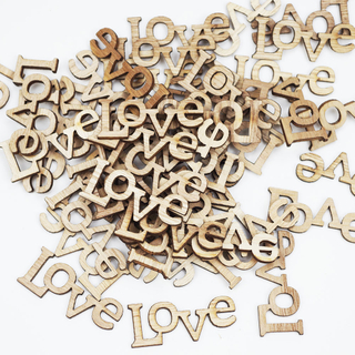 50/100pcs Heart Wood Chip Small Natural Wooden Slice Wooden DIY Crafts Wedding Valentine Day Decoration Anging Ornaments