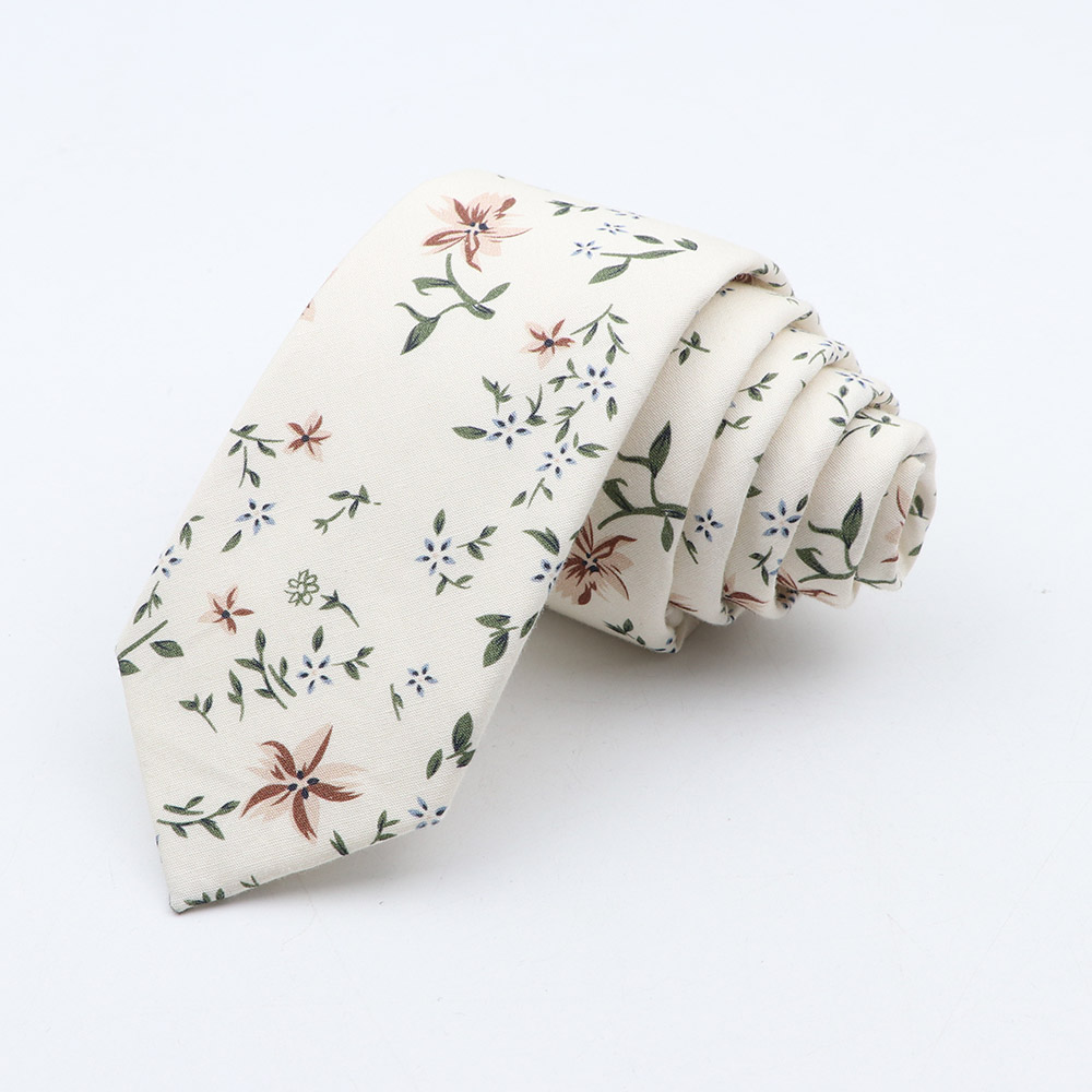 New Fashion Floral Tie for Men Narrow Casual Men's Ties Wedding Party Skinny Flower Printed Neckties Male Suits Neck Ties