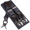 Fashion Suspenders Leather 6clips Braces Male Vintage Casual Suspensorio Tirante Trousers Strap Father/Husband's Gift 3.5*120cm
