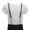 First Layer Cowhide Real Leather Suspender 6 Button String Holes Unisex Suspender Adjustable Brace Elastic Belt Strap Adult