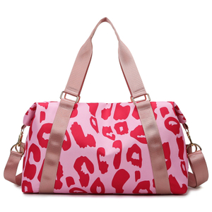 Fashionable New Travel Bag Duffle Bag Women Leopard Big Oxford Bag Tote Handbags Fitness Gym Bag Ladies Weekend Pink Bag