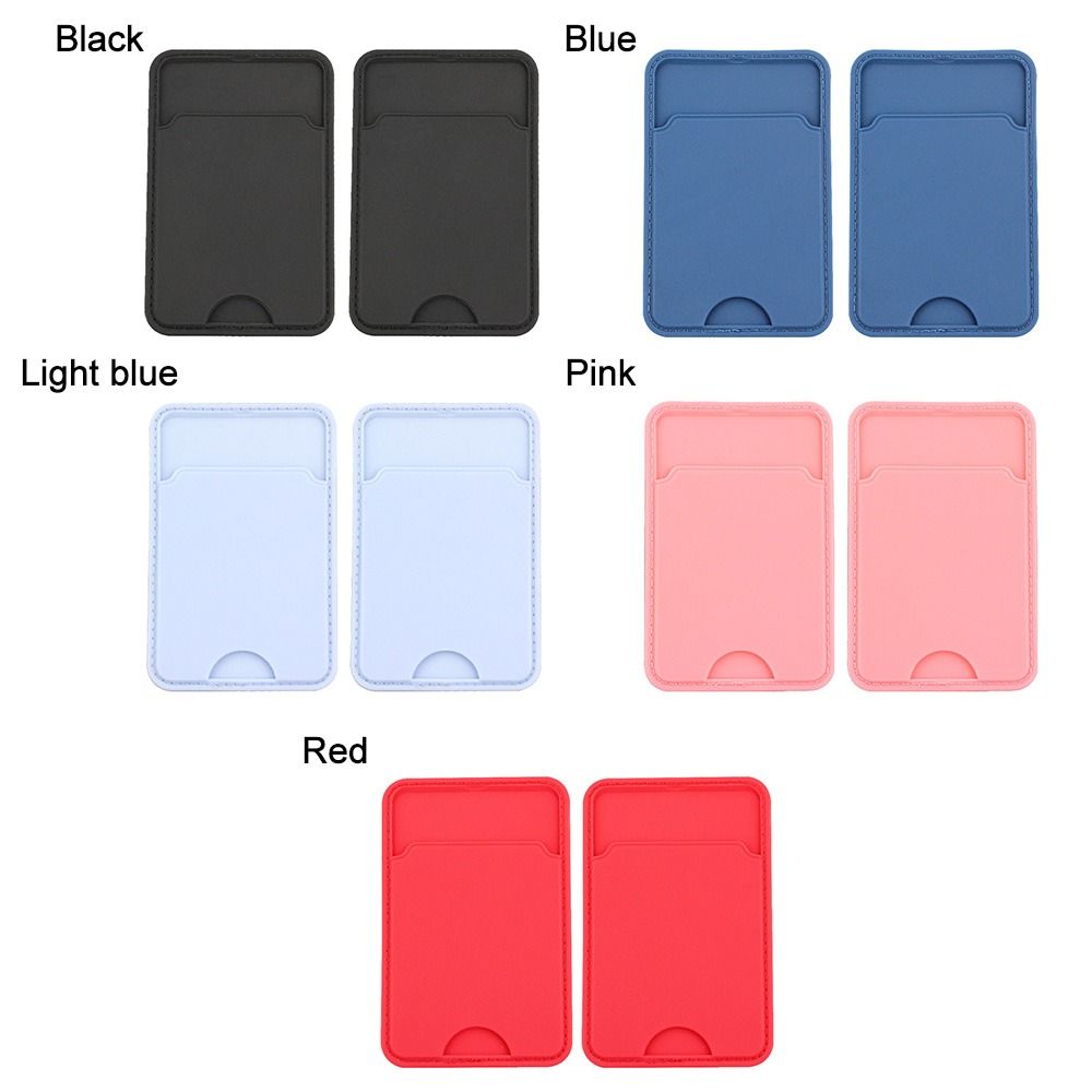 Silicone Business Credit Pocket Adhesive Mobile Phone Back Slot ID Bank Card Phone Pouch Phone Back Paste Sticker Card Holder