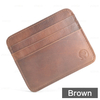 Genuine Leather ID Pocket Bank Credit Card Case Thin Card Wallet Cash Cards Pack Bus Card Holder 1PC