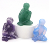 Natural Stone Thinker Statue Nordic Art Abstract Yoga Figurine Healing Crystal Craft Home And Desktop Decor Ornaments Gifts 1.6"