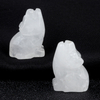 Mini Gemstones Dog Statue Natural Healing Crystal Mineral Animal Figurine Stone Carving Ornament Energy Carft Home Decor