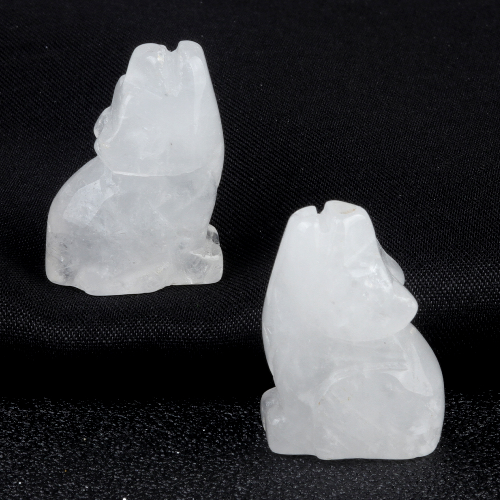 Mini Gemstones Dog Statue Natural Healing Crystal Mineral Animal Figurine Stone Carving Ornament Energy Carft Home Decor