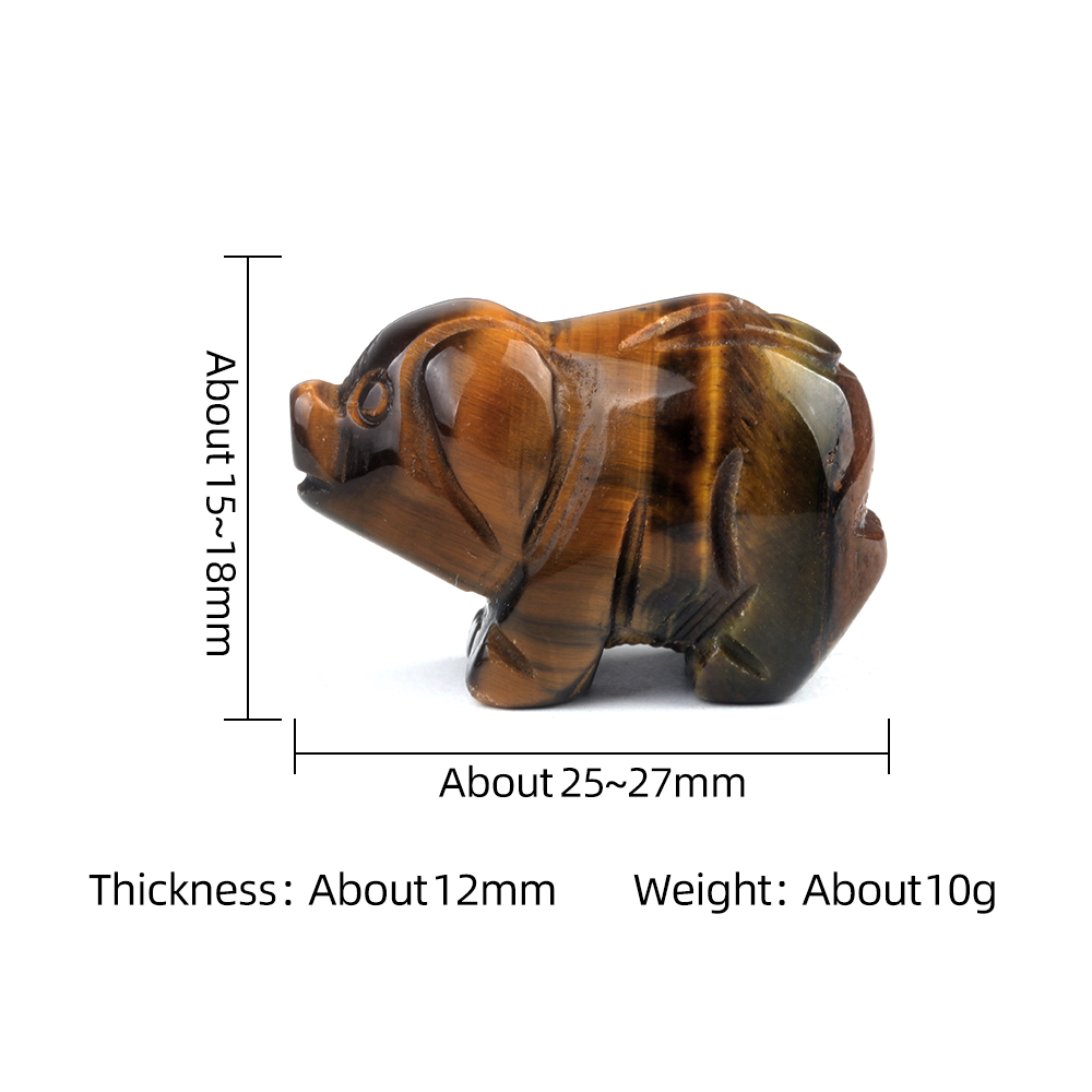 Natural Stone Crystal Rose Quartz Pendulum Lucky Pig Shape Micro Landscape Fishbowl Desk Ornament Jewelry Making Accessories