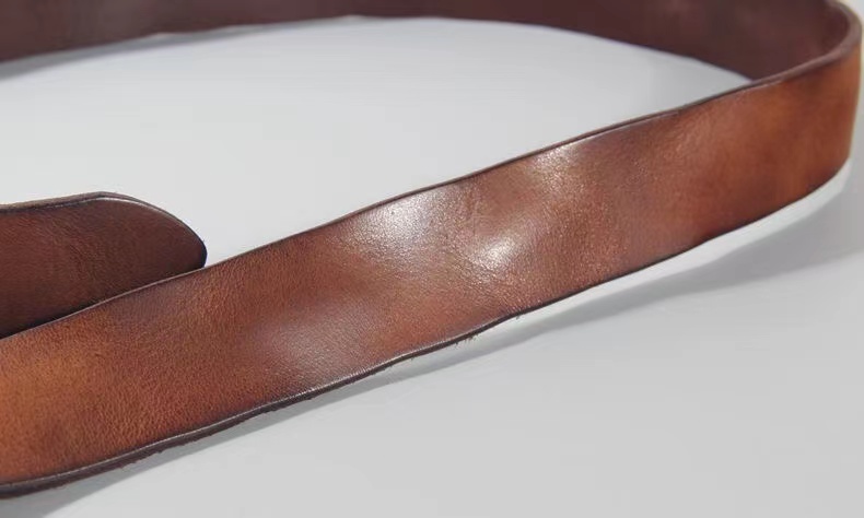 100% Cowhide New Fashion Leather Retro Handmade Copper Buckle Men's Belt Luxury Belt Genuine Leather Belt Jeans Wide Men's Belt