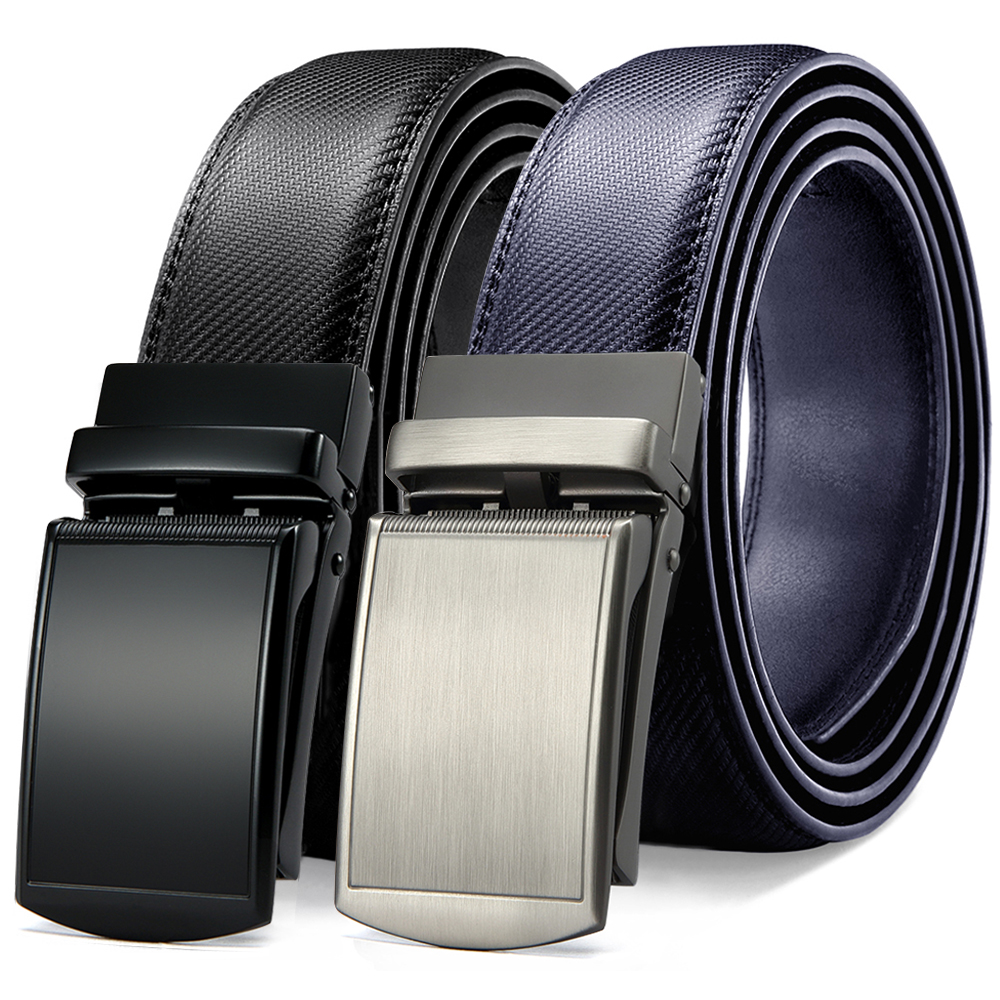 Leather Belt Automatic Genuine Leather Fashion Belts Ratchet Luxury Belts Men's Trouser Belt Belt for Men Ремень