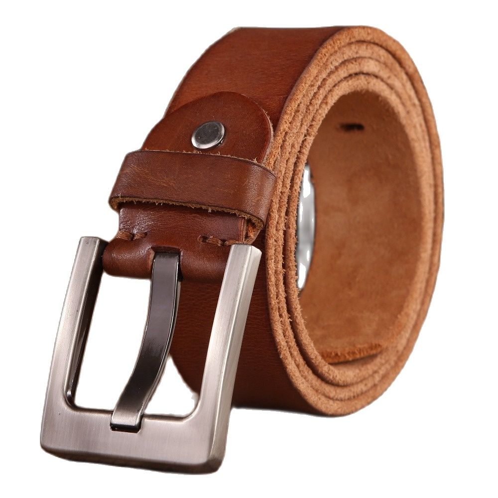 Belts Men High Quality Full Grain 100% Real Genuine Leather Natural Soft Strap Camel Girdle Brown Wide Luxury Cowboy 130 Cm