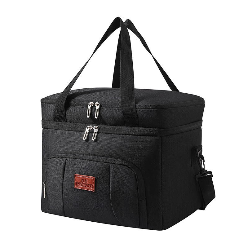 Multifunctional Double Layers Tote Cooler Lunch Bags for Women Men Large Capacity Travel Picnic Lunch Box with Shoulder Strap