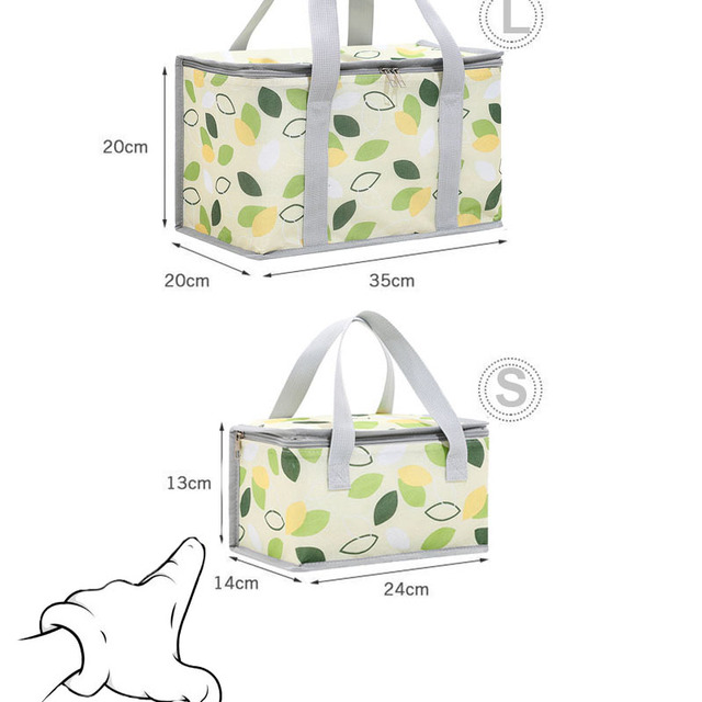 Picnic Thermal Insulated Bag for Food Beer Outdoor Thickened Aluminum Film Cooler Bags Camping Handbag Waterproof Lunch Box