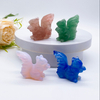 50mm Natural Strawberry Quartz Opalite Squirrel Carved Crystal Stone Reiki Healing Animal Handcraft Gemstone Home Decor Gift