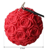 3D Rose Shape Ball Candle 7cm Rose Scented Flower Candles Girls Home Birthday Party Decoration Ball Wax Fragrance Candles Gift