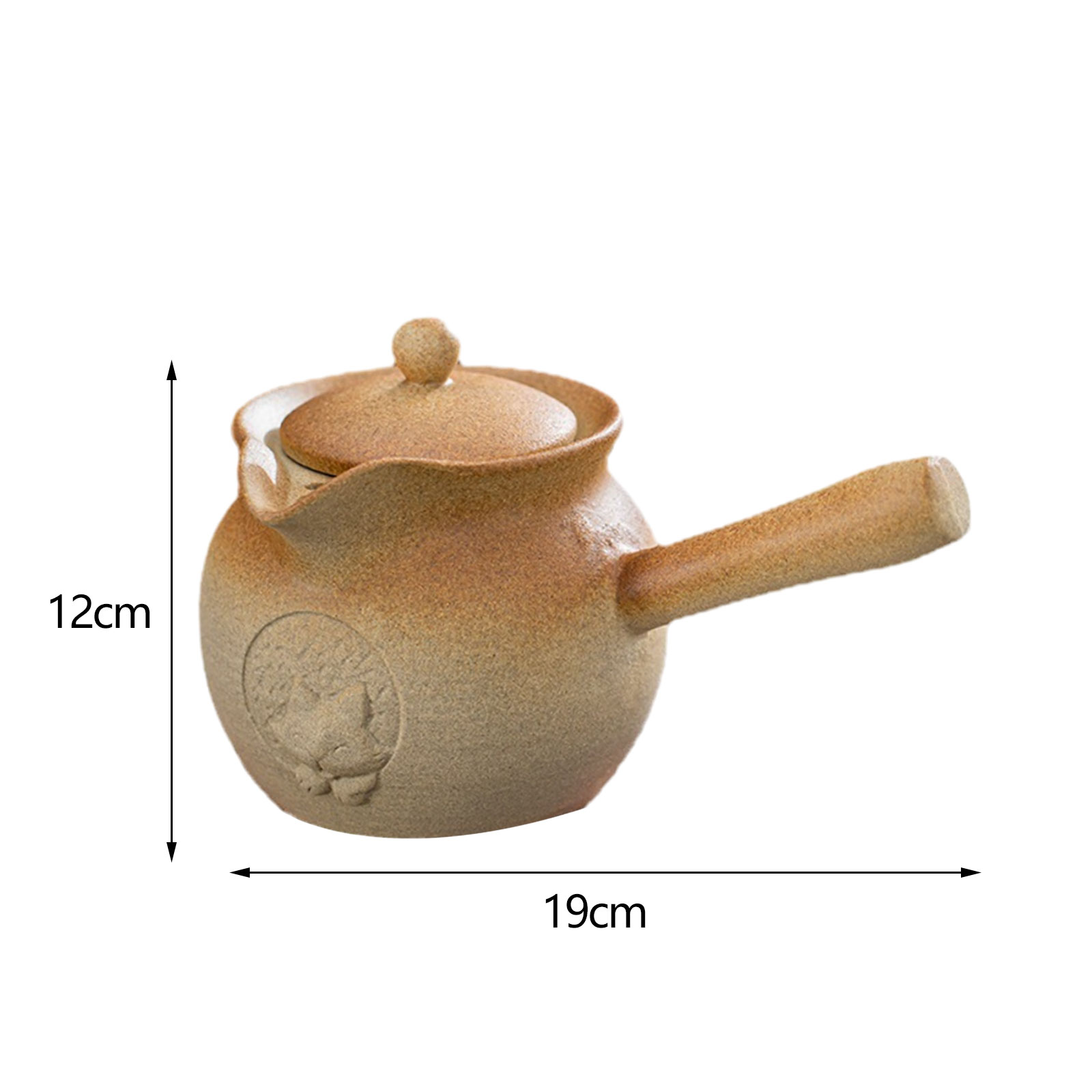 Ceramic Teapot Tea Infuser Durable Tea Dispenser with Side Handle Tea Maker for Hotel Outdoor Kitchen Home Tea Lovers Gift