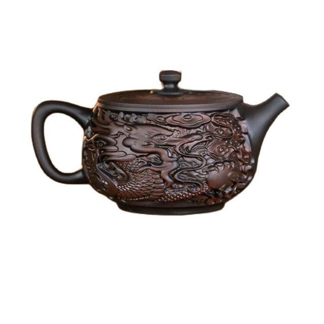 Purple Pottery Rotatable Pot Ceramic Kung Fu Teapot Single Teapot Pu'er Tea Making Device Tea Sets Chinese Tea Pot