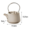 Chinese Ceramic Teapot with Lid 200ml Capacity with Tea Strainer Tea Infuser for Home Outdoor Kitchen Restaurant Camping
