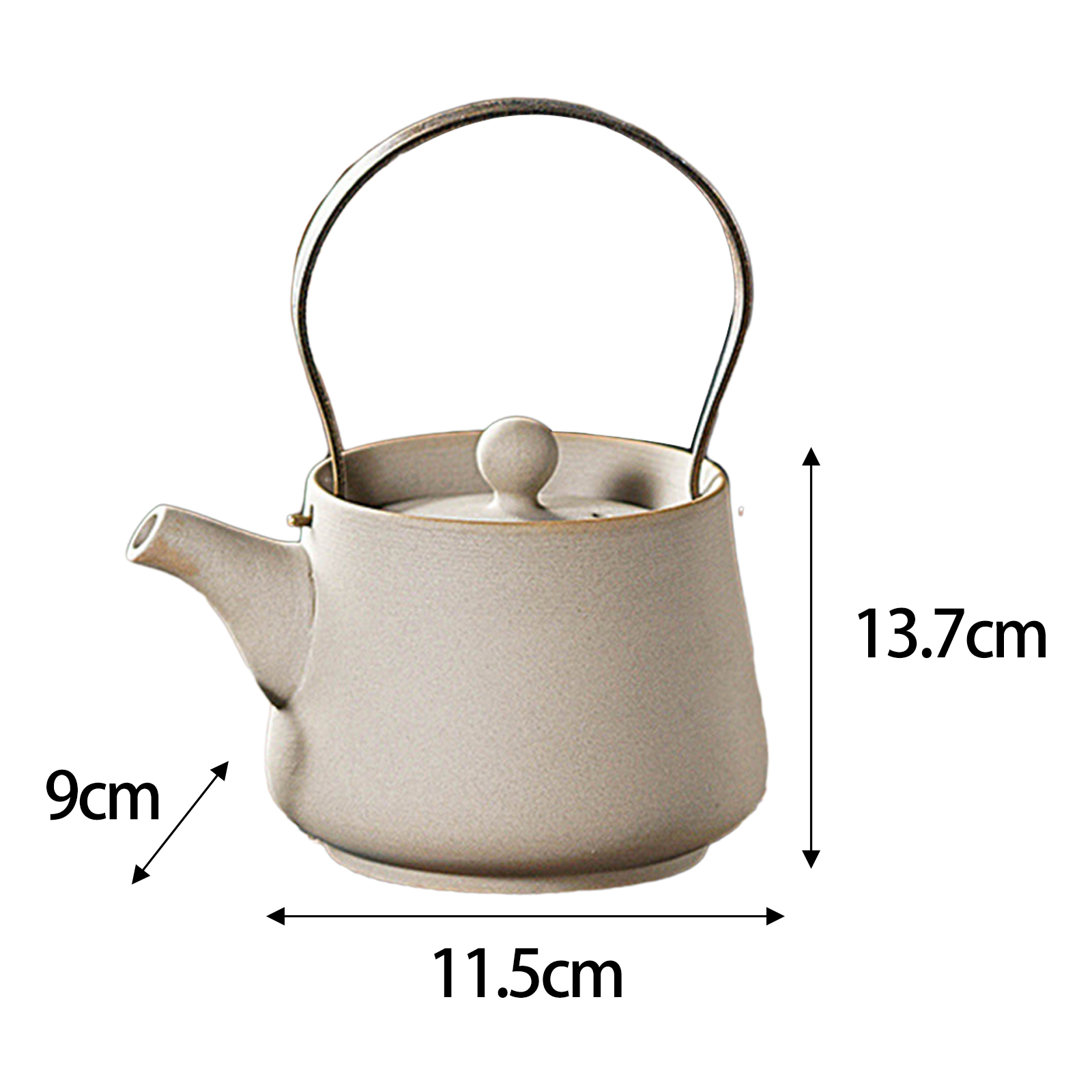 Chinese Ceramic Teapot with Lid 200ml Capacity with Tea Strainer Tea Infuser for Home Outdoor Kitchen Restaurant Camping