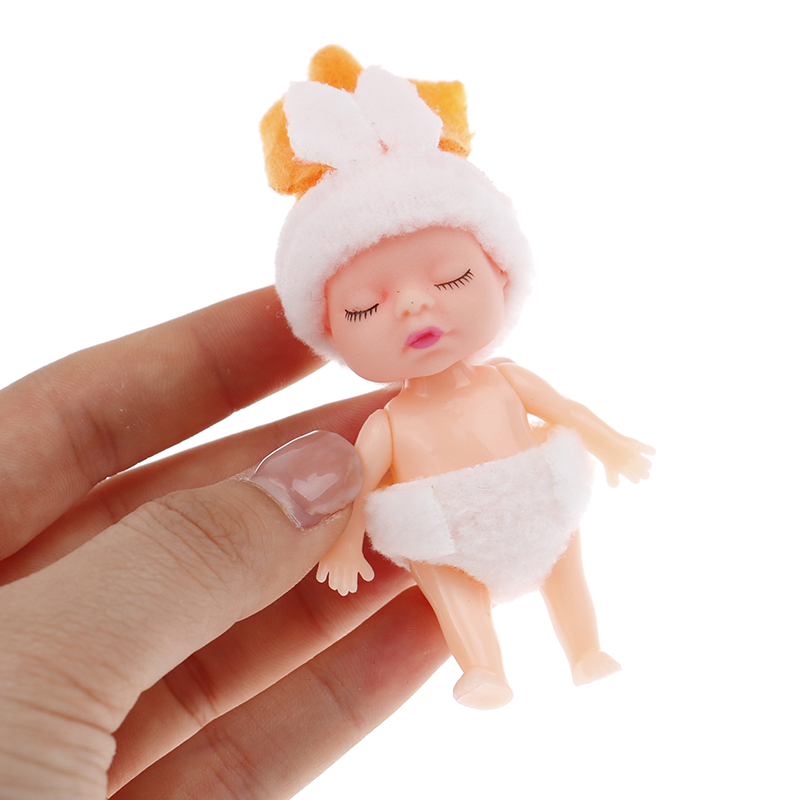 1PC Cute Mini Easter Doll 9CM Easter Elf Doll Baby Elves Doll Movable Arm Leg Doll Toy Easter Rabbit Doll For Children Kids