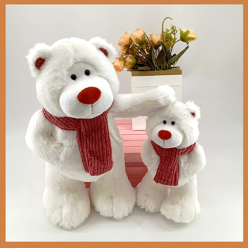 27/40CM High Quality Red Teddy Bear With Scarf Stuffed Animals Bear Plush Toys Teddy Bear Doll Valentine'S Day Birthday Gift