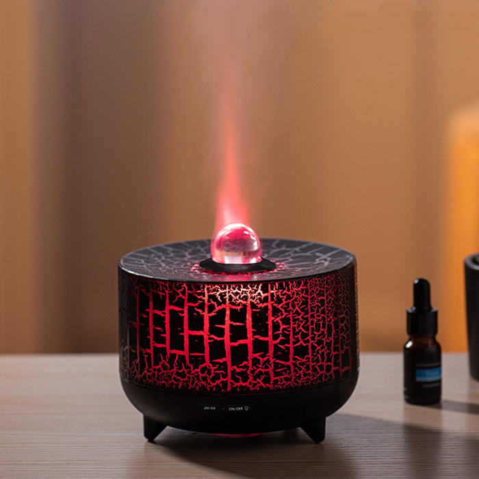 New Fashion Custom Ice Crack 3D Flame Beads Aromatherapy Essential Oil Diffusion Humidifier