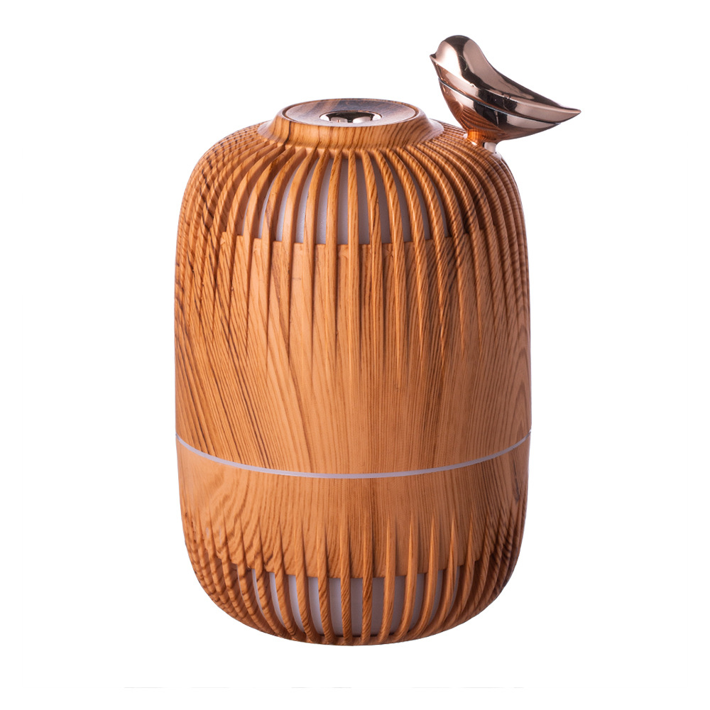 New USB Mini Antidry Burning Wood Grain Super Large Fog Spray Diffuser Office Home Air Humidifier Gift