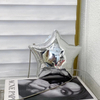 1Pc Nice Design Gold And Silver Chain Women's Evening Bags 2024 New Bright Face Five Pointed Star Shoulder Bag Funny Party Bag