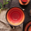 Japanese Ceramic Ramen Bowl Round Customized Colored Glaze Pink Ceramic Bowls for Serving Food Bowl Set
