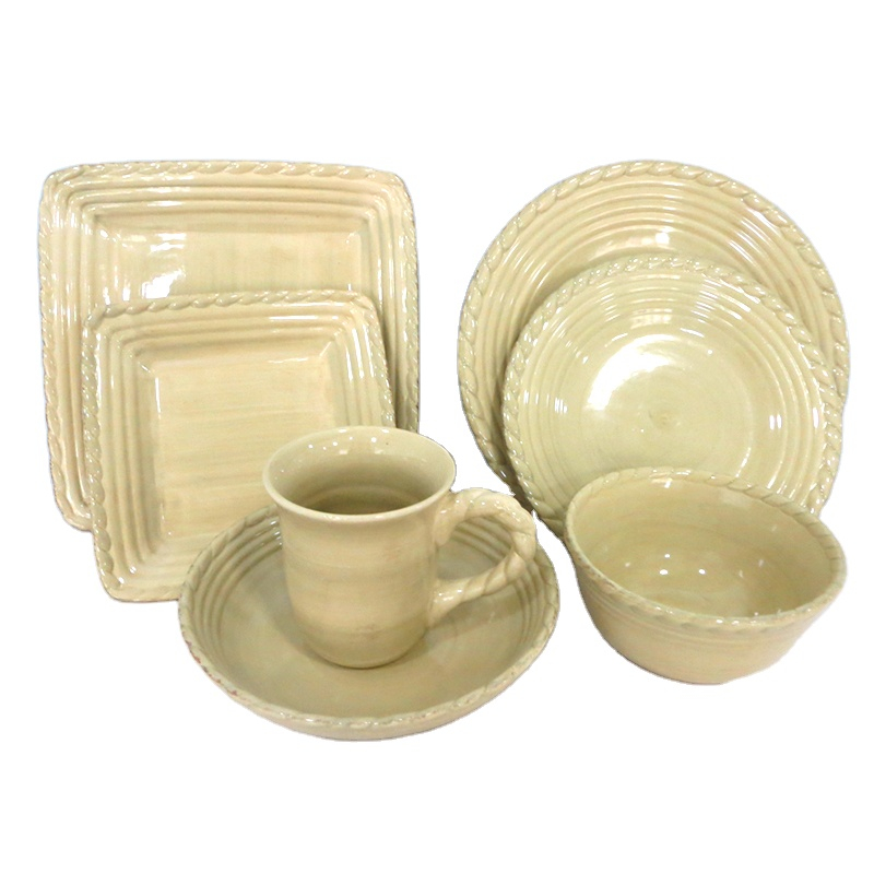 Wholesale Custom Ceramic Plates Dinnerware Set
