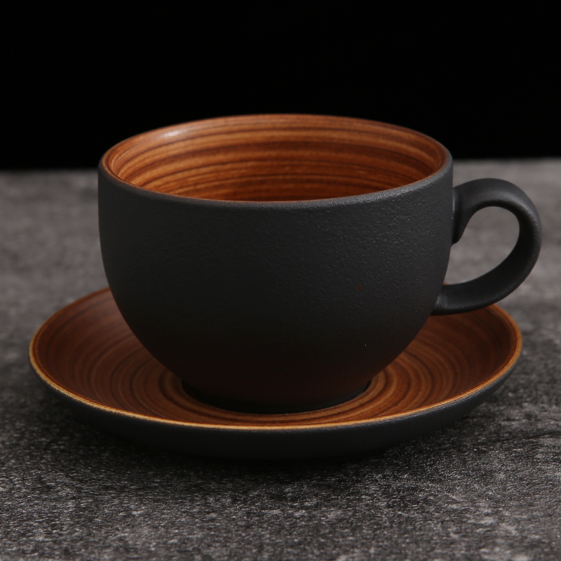 NEW Porcelain Matte Dish Bowl Plate Household Hotel Supplies Wood Feature Ceramic Dinnerware Set with Gift Box