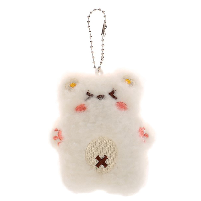 1PCS Cute Little Bear Plush Doll Pendant Bag Pendant Stuffed Soft Cartoon Keychain Decoration Creative Key Ring Birthday Gift