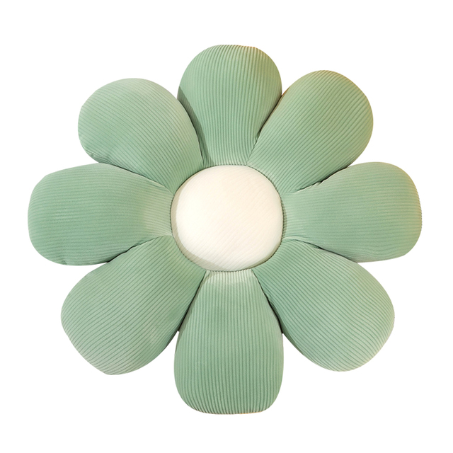 Flower-Shaped Little Daisy Throw Pillow Cushion Reading Pillow And Leisure And Comfortable Pillow Green