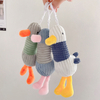 Doll Keychain Cartoon Duck Shape Plush Pendant Doll Toy Hanging Pendants Bag Charm Keyring for Boys Girls