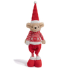 Christmas Red Bear Doll Creative Teddy Bear Doll Holiday Decoration Cute Desktop Ornament