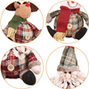 Christmas Checkered Cloth Button Doll Cute Christmas Fat Snowman 