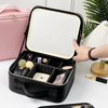 Cosmetic Case with Lights And Mirror Cosmetic Bag Large Capacity Premium Feeling Cosmetic Bag Luxury Makeup Bag