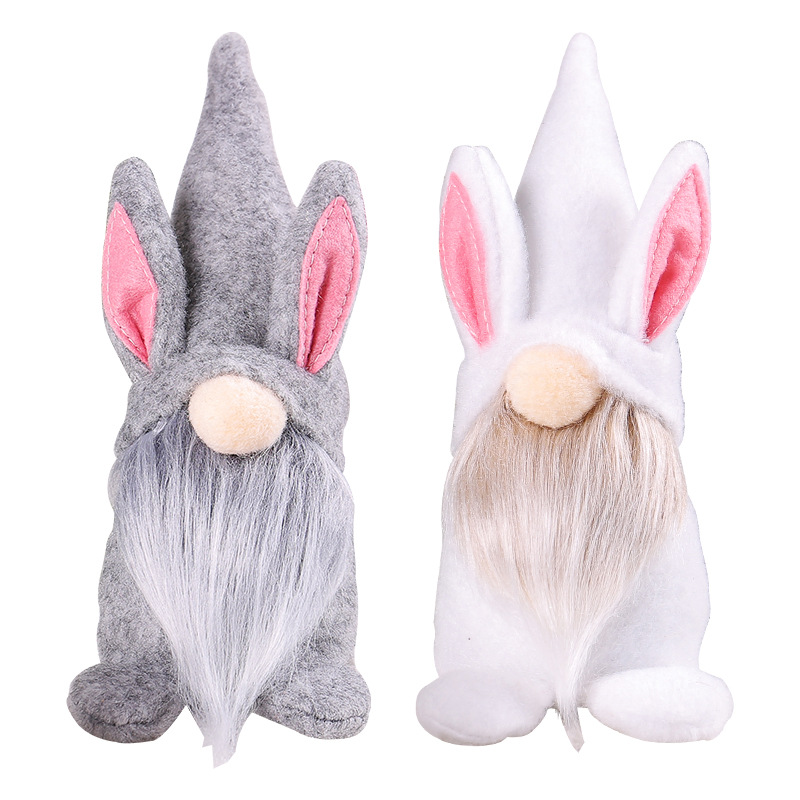 New Easter Rabbit Ears Dwarf Doll Cute Rabbit Elf Doll Ornament