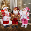 Christmas 12 Inch Santa Claus Doll Standing Posture Santa Claus Doll Window Decoration Supplies Gifts