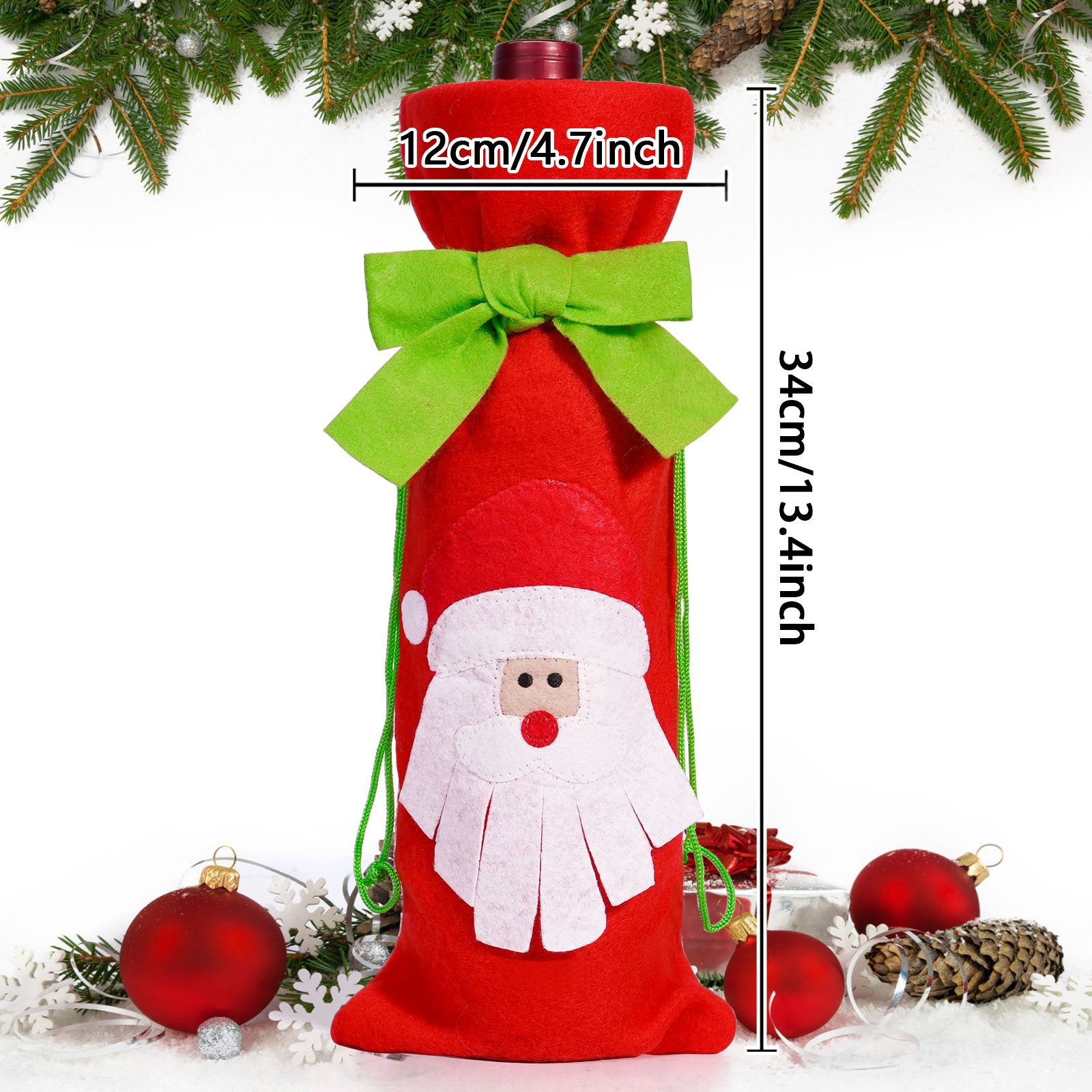 Christmas Decoration Wine Bottle Cover Creative Bow Tie Red Wine Set Restaurant Desktop Decoration Wine Accessories